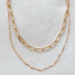 Big & Small Double Chain Link Necklace