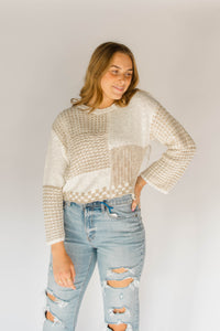 Ivory/Taupe Textured Sweater