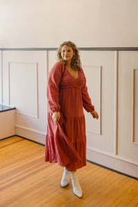 boho tiered midi dress Boho Rose Smocked Tiered Midi Dress Medium