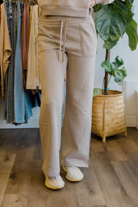 French Terry Straight Leg Pants